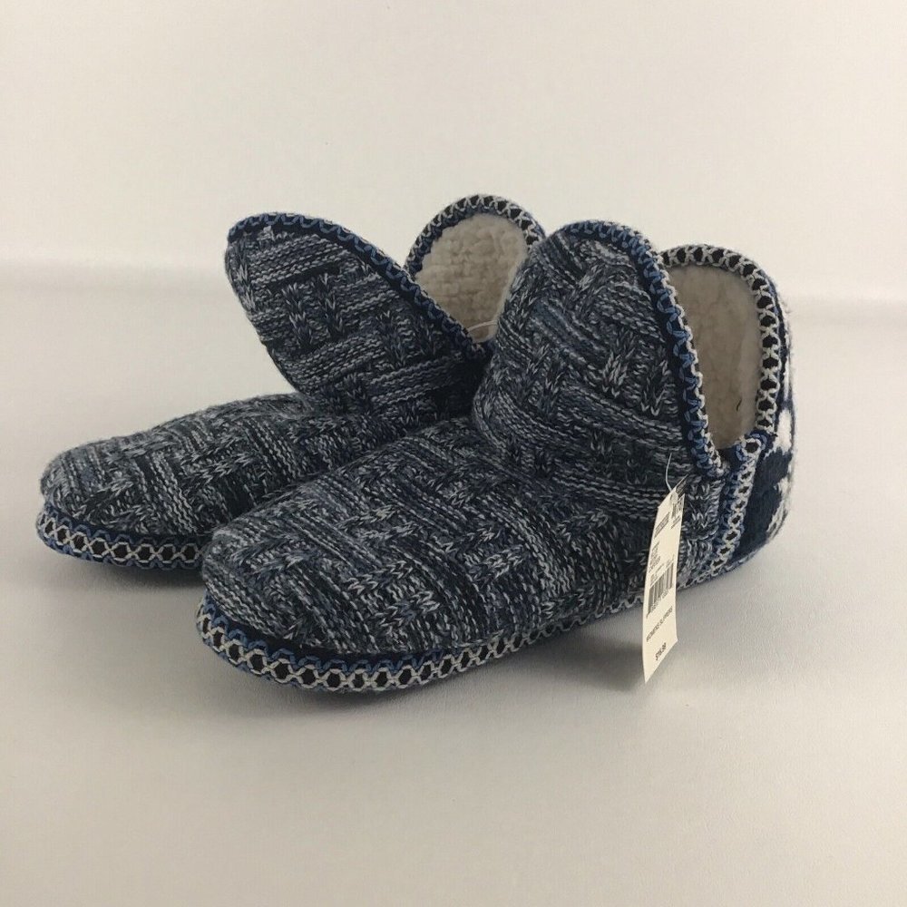 Joe Boxer Women's Slippers Size Medium 7/8 Blue 40791 Carter House Shoes New Tag